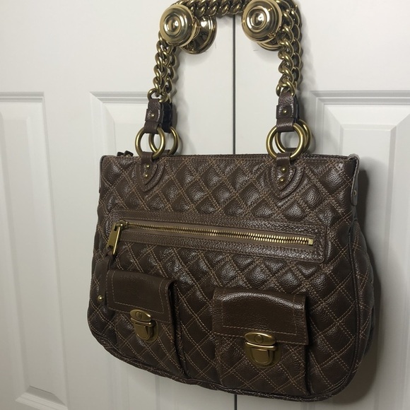 Marc Jacobs Vintage Quilted Brown Leather Large Bag - Picture 2 of 16